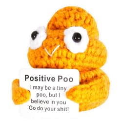 FauKait Emotional Support Pickle crochet, Handmade Emotional Support Pickle poo for Friends/Family, Cute Crochet Pickled poo Knitting Doll for Christmas/Birthdays Gifts (poo)