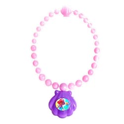 Just Play Disney Junior Ariel Ocean Glow Necklace with Lights and Sounds, Dress Up and Pretend Play, Kids Toys for Ages 3 Up by Just Play
