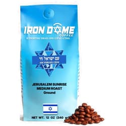 Iron Dome Coffee – Jerusalem Sunrise Whole Bean Coffee, Medium Roast – Fresh Roasted Coffee Beans – Smooth Balanced Flavor – 12oz Bag - Inspired by the Warmth and Heritage of Jerusalem