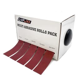 LYFJXX Emery Cloth Roll, 5 Grits Abrasive Sand Paper Set, 150 240 320 400 600 Grit Sandpaper Rolls for Wood Metal Polishing with Dispenser, Each Roll (6M)