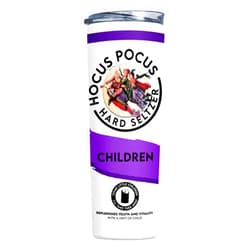 Switzer Kreations Hocus Pocus Hard Seltzer Tumblers, 8 Colors to Choose From, Children Flavor, Stainless Steel Insulated Tumbler with Lid and Straw - 20 Ounces (Purple)