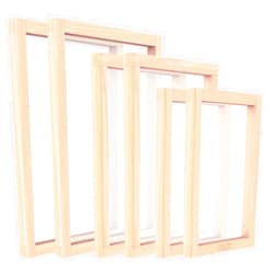 Caydo 6 Pieces 3 Size Wood Silk Screen Printing Frame with Mesh for Screen Printing, 10 x 14 Inch, 8 x 12 Inch, 6 x 10 Inch