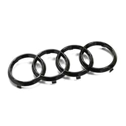 Audi Logo Radiator Grille Rings Black Edition Emblem Blackline Logo Black 82A071801