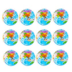 CiCy Dicanence Globe Stress Balls, 12 Pack 2.5
