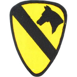 Artisan Owl United States Army 1st Armored Cavalry Division Patch, Full Color, with Iron-On Adhesive