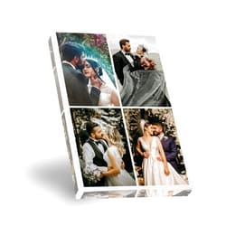DYETEE Personalized photo custom home canvas print, custom canvas print with your photo for your kids/pet/family, custom canvas wall art Prints Collage 08 x 12 Inch-Wooden Framed