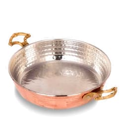 Hakan Handcrafted Pure Red Copper Egg Pan | Small Frying Pan, Breakfast, Omelette, Chef Pan for Cooking | Hand Hammered Turkish Sahan, Cooking Gift, Traditional Kitchen Gift Ideas | 7.9 in - 20 cm