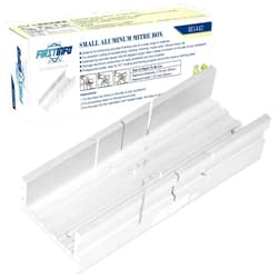 FIRSTINFO TOOLS FIT YOUR NEEDS FIRSTINFO H5442 Metal Small Aluminum Miter Box 5.5 Inch Small Tiny Mitre Box for Manual Saw for Hand Saw 3 Cutting Angles