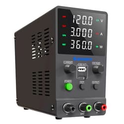 Jesverty DC Power Supply Variable, 0-120V 0-3A Adjustable Switching DC Regulated Bench Power Supply with 20W USB & Type-C Quick-Charge, Encoder Knob, Output Switch, 4-Digit LED Display - SPS-12003M