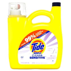 Tide Simply Clean & Sensitive Laundry Detergent, Cool Cotton Scent, 89 Loads, 117 Fl Oz, Tide Laundry Detergent, Laundry Soap