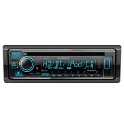 KENWOOD KDC-X705 Single DIN CD Receiver with Bluetooth, HD Radio, Alexa Built-in Spotify and Pandora Link for iPhone or Android Phones, SiriusXM Read, (3) 5Volt Pre-Outs