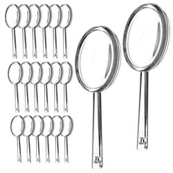 OBTANIM 20 Pack Mini Plastic Handheld Magnifying Glasses Portable Reading Magnifier for Senior and Kids, Hand Lens 5X Magnifier for Home, Indoor and Outdoor Use