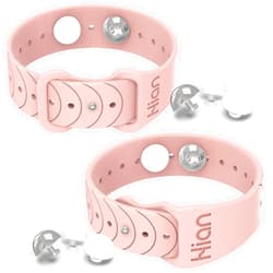 Hion Motion Sickness Bands Sea Sickness Wristbands Adjustable Acupressure Nausea Wristband/,Natural Relief of Nausea Headaches,Insomnia,Anxiety,Sleep Aid, Morning Sickness,Motion Sickness(1Pair Pink Sand