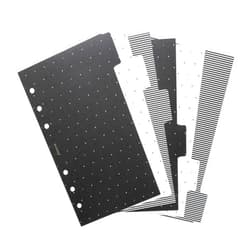Filofax Organizer Accessory, Personal Size, Moonlight Collection, Organizer Dividers with Tabs, Set of Six (B132820)