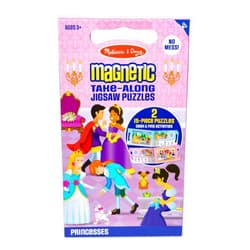 Melissa & Doug Take-Along Magnetic Jigsaw Puzzle Set – Princesses (2 x 15 Piece) Travel Activity Toy for Preschoolers and Kids Ages 3+