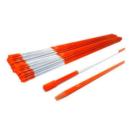 The ROP Shop (Pack of 200) (5/16 Inch) Orange 48 Inch Reflective Driveway Markers, Snow Stakes Poles for Snow Plowing Driveways, Parking Lots, Walkways, Sidewalks