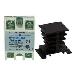 Inkbird Solid State Relay 40DA DC SSR Black Heat Sink for PID Thermostat Temperature Controller