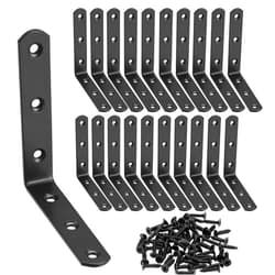 AYSUM 20PCS Black L Brackets 3.1