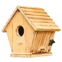 STARSWR Bird House,Outdoor Bluebird House for Outside Clearance,Wooden Birdhouse Finch Cardinals Hanging Birdhouse Nesting Box for Wild Bird Viewing