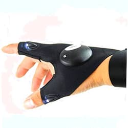 EZLifeStyle Fingerless LED Flashlight Gloves With FREE LED Bike Light | Hiking, Biking, Fishing, Mechanic Work, Dark Places, Home Improvement, Reading, Running (1, Right Hand)