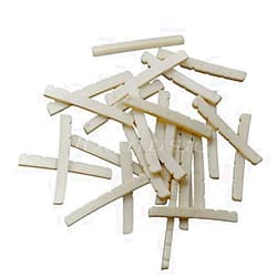 HUNGUN Guitar Parts 20pcs Guitar Nut Plastic Electric Nut 42MM X 3MM X 5MM for Strat Replacement