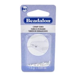 Beadalon Crimp Tubes Size 2 1.5g-Silver-Plated