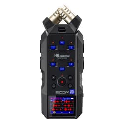 Zoom H6essential (2024 Model, Essential Series) with 32-Bit Float, Accessibility, 6-Track Recorder, Stereo Microphones, 4 XLR/TRS Inputs, USB Audio Interface, for Musicians, Podcasters, & Filmmakers
