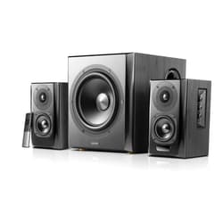 Edifier S351DB Bookshelf Coaxial, Bluetooth, Optical and Auxiliary Speaker and Subwoofer 2.1 System Wireless Sound for Study Rooms, Living Rooms & Dens Black