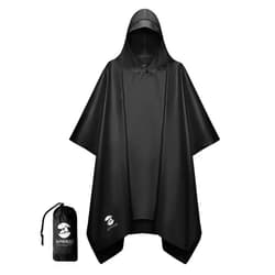 SaphiRose Hooded Rain Poncho Waterproof Raincoat Jacket for Men Women Adults