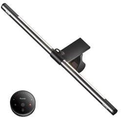 Quntis Monitor Light Bar with Remote, 20.1'' Dual Light Screen Light Bar, Sliding Weighted Clip Fit for All Screens, Adjustable Stepless Dimming, Eye Caring No Glare Gaming Work Desk Lamp, Gray