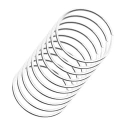 SUNTQ Macrame Hoops Ring for Dream Catcher Metal Crafts Round Brass Plated (Silver,Pack of 10) (2 inch, Silver)