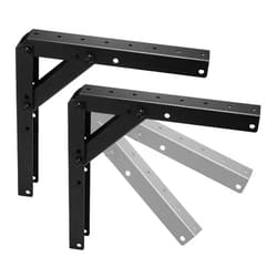 Sihnman Heavy Duty Adjustable Angle Bracket (2 pc) for Wall Mount, Roof Mount, Foldable Hinge Bracket, Truss and Frame for Solar Panel Stand, Awning Roof, Commercial Sign, Table Shelf Support.