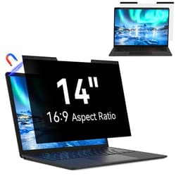 Mao Yeye Magnetic Laptop Privacy Screen 14 Inch 16:9 Aspect Ratio Anti-Glare Blue Light Monitor Protector,Removable 14in Film for Lenovo HP Dell Acer Asus Thinkpad Envy Xps