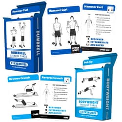 Palace Learning 2 Pack - Bodyweight & Dumbbell Fitness Workout Cards - Over 100 Exercises