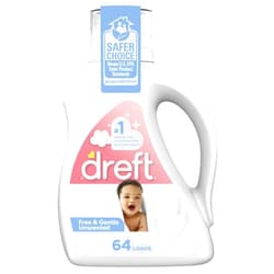 Dreft Liquid Laundry Baby Detergent Unscented 92 fl oz 64 loads