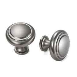 YCSJ Round Cabinet Knobs and Pulls - 10 Pack / 1.2 Inch, Cabinet Knobs Gunmetal Grey, Trendy Knobs for Dresser, Kitchen Doors and Drawers, Bathroom Cabinet Knobs, Bedroom Closets Pulls