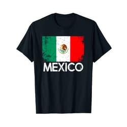 National Team Pride Country Roots Retro Outfit Mexican Flag | Vintage Made in Mexico Gift T-Shirt