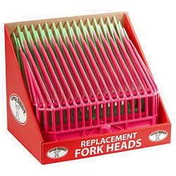 Little Giant DuraFork Pitch Fork Replacement Heads (Multipack) Durable Polycarbonate Stable Fork Head with Angled Tines (2 Hot Pink Heads, 2 Lime Green Heads) (Item No. PDF103DISP)