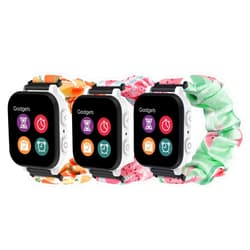 MoKo 3Pack Scrunchie Band Compatible with Gizmo Watch 3 2 1/Gabb Watch 3e 3 2 1/SyncUP Kids Watch, Cute Elastic Replacement Wristband Strap Stretchy Bands for Kids, Multicolor C