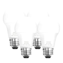 Hanbaak E26 LED Bulb, 40W Equivalent Light Bulb, 6W Medium Base Bulb, Non-Dimmable, Soft White 2700K, 4 Packs