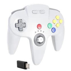 SAFFUN Multi-Device Enhanced Wireless Controller, 2.4 GHz with USB Receiver, Compatible with Windows Laptop PC iOS Mac Raspberry Pi, Switch/NSO - (Rechargeable) (Plug and Play) Gray