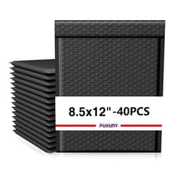 Fuxury Black Bubble Mailers 8.5x12