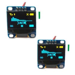 DIYmall 0.96 Inch Blue Yellow OLED Display Module I2C Serial 128x64 SSD1306 IIC Screen Board for Arduino Raspberry Pi 51 Msp420 STIM32 SCR Micro:bit (Pack of 2pcs)