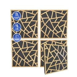 Arrowzoom 4 Diffuse PRO Acoustic Wooden Panel Absorb Sound Recording Studio High-Density Noise Reduction Fire Retardant Euroclass E NRC 0.64 up to 5000Hz Scattering Range 12 X 12 X 2 IN SD1247