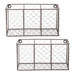 DII Chicken Wire Collection Farmhouse Vintage Wall Baskets, Small Basket, Vintage Grey
