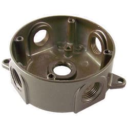 Greenfield Made in The U.S.A. Greenfield RB25BRS Series Weatherproof Electrical Outlet Box, Bronze
