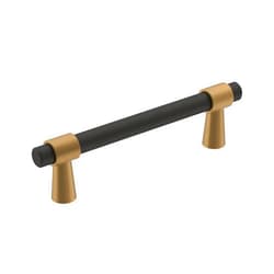 Amerock | Cabinet Pull | Matte Black/Champagne Bronze | 3-3/4 inch (96 mm) Center-to-Center | Mergence | 1 Pack | Drawer Pull | Cabinet Handle | Cabinet Hardware
