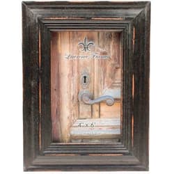 Lawrence Frames 4x6 Weathered Black Wood Picture Frame