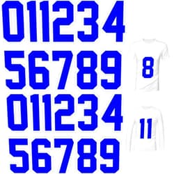 SIQUNUO 22 Pieces Iron on Numbers T Shirt Jersey Numbers, Heat Transfer Number- 0 to 9 Jersey Numbers for Team Uniform Sports T Shirt Basketball Baseball Football T-Shirts (Blue,8 Inch)