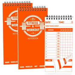 gisgfim 3 Pcs Fitness Journal for Men Women Workout Lifting Log Book Planner 4x8 Inch 70 Sheet/Pad Workout Notebook to Track Weight Loss Exercise Training Notebook Planner for Bodybuilding Gym